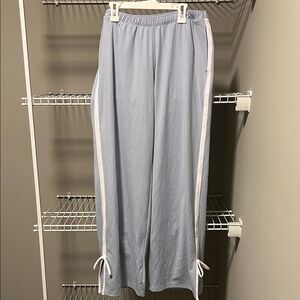 Gilly Hicks Light Blue Track Pants with White Stripes